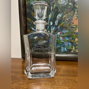 Crown Royal Clear Glass Decanter